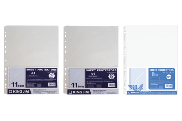 King Jim A4 Clear Plastic Pocket